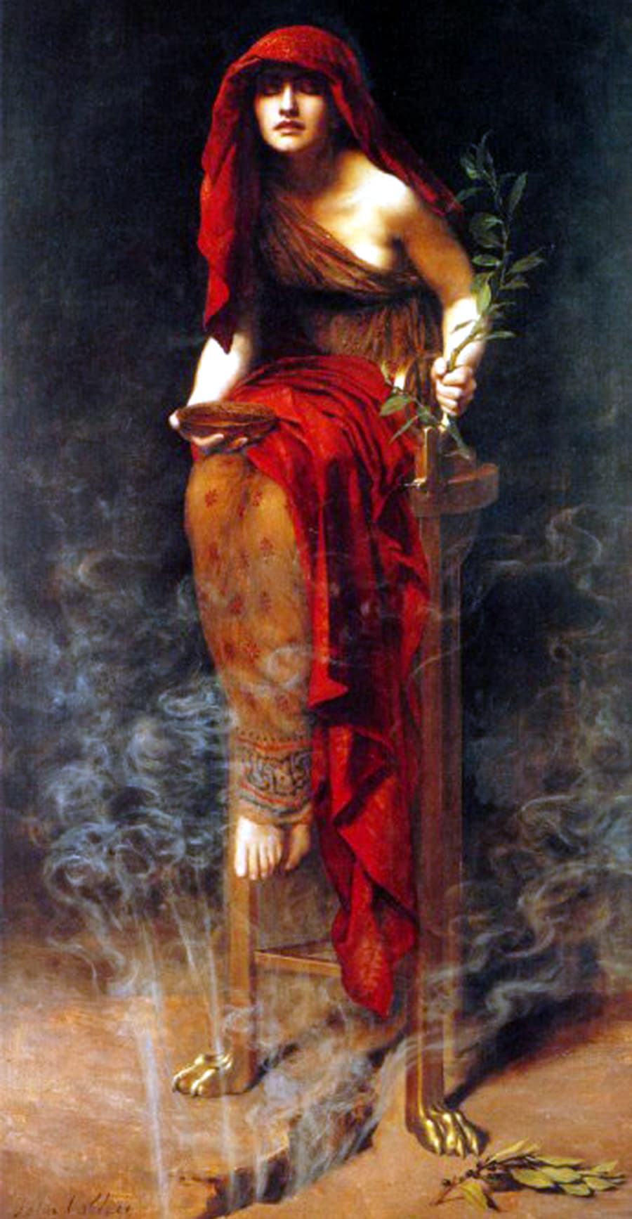 John Collier於1891年創作的《德爾菲女祭司》